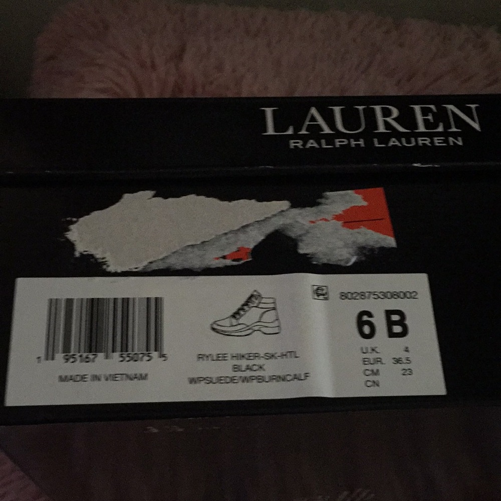 NWT Rylee hiker by Ralph Lauren size 6 blackwhite - Picture 6 of 8
